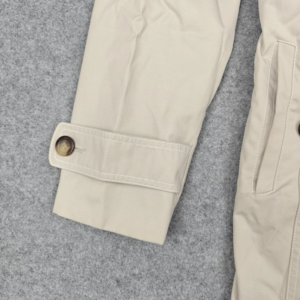 MICHAEL Michael Kors‎ Coat Womens Medium Beige Trench Belted Lined Twill Classic